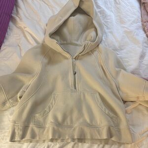 Lululemon Athletica Cream Half-Zip Hoodie